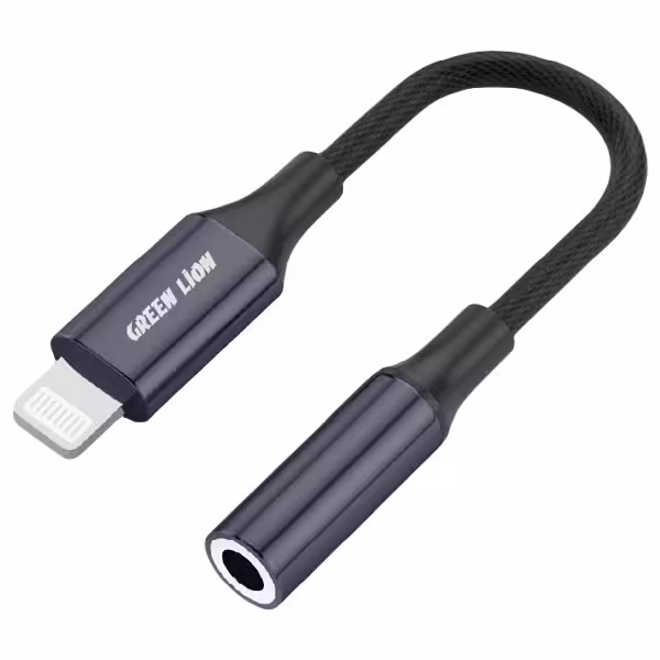 مبدل لایتنینگ به جک 3.5 میلی‌متری گرین مدل GNEALTG35MM