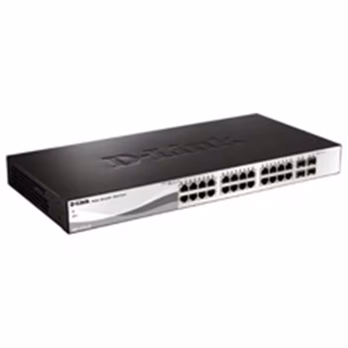 سوییچ 28 پورت گیگابیتی دی-لینک مدل DGS-1210-28 با 24 پورت UTP و 4 پورت SFP