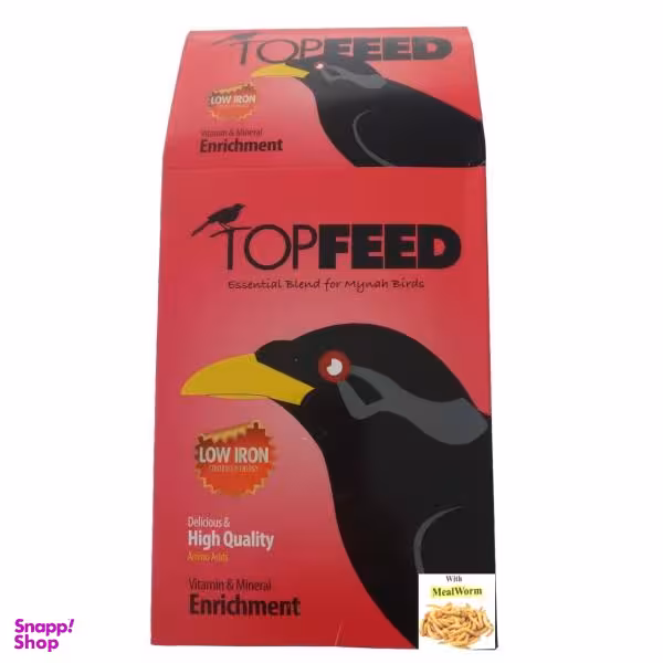 غذای خشک مرغ مینا تاپ فید (Top Feed) مدل Meal Worm وزن 1 کیلوگرم