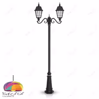 چراغ پارکی دو شعله مدل ونیز شاخه سناتور پایه ارغوان شب تاب