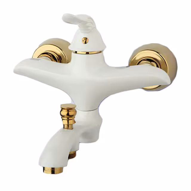 دوش راسان سفید طلایی مدل پریمو