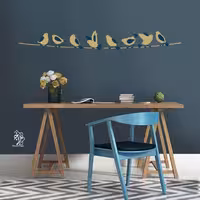 شابلون دیواری پرنده های بامزه کد 338