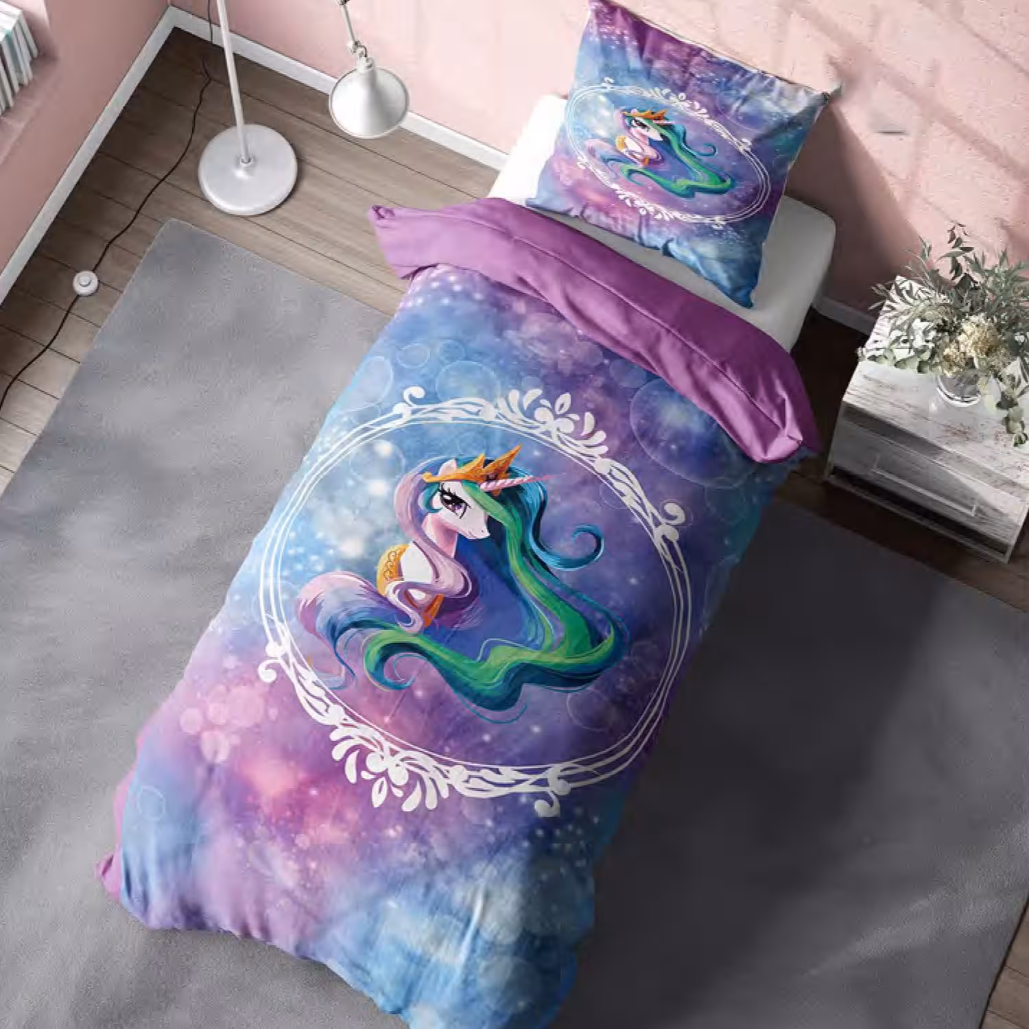 سرویس خواب کد M-8161 طرح تک شاخ یکنفره 4 تکه