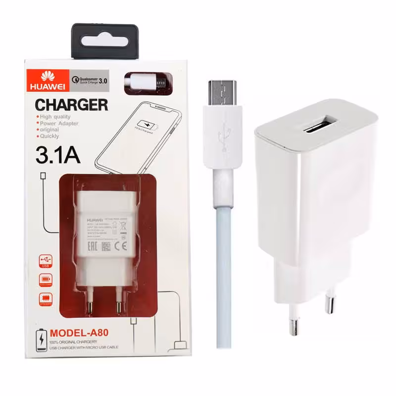 آداپتور شارژر و کابل هواوی Huawei Micro USB A80