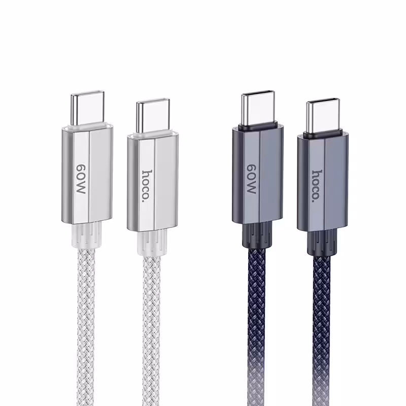 کابل شارژ 60 وات USB-C به USB-C هوکو مدل U134 طول 1.2 متر