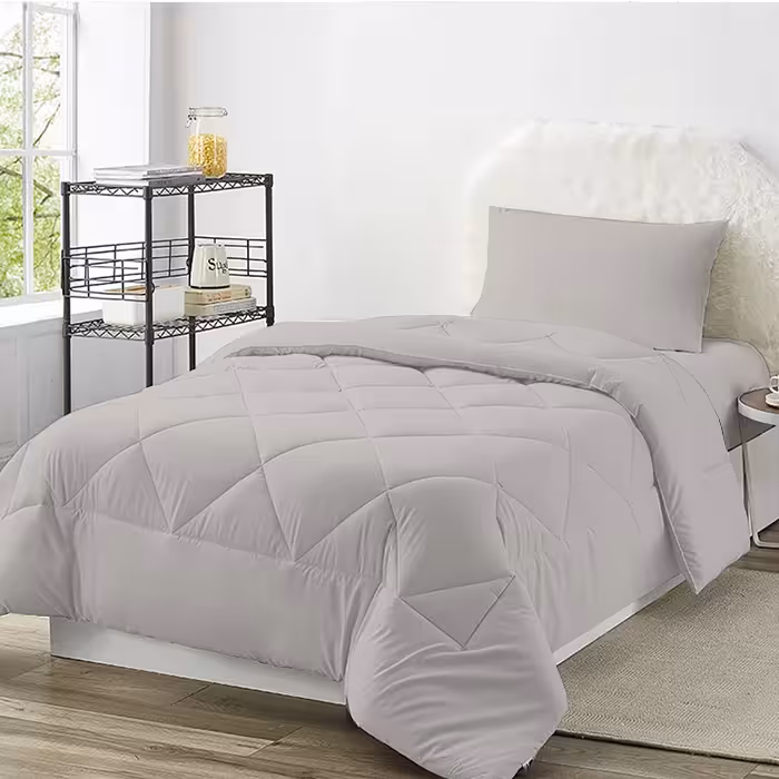 سرویس روتختی میکرو چیداری نقره ای یک نفره سه تکه   لحاف