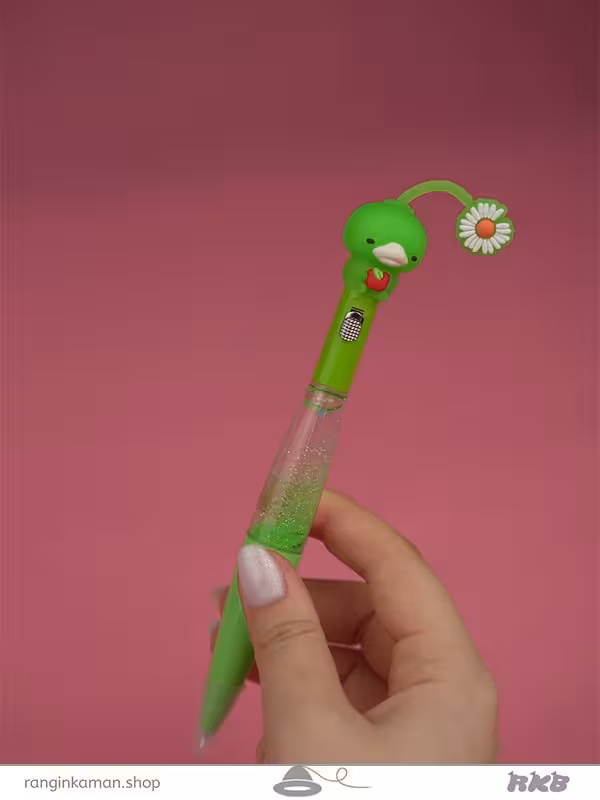 روان نویس آکواریومی چراغدار طرح تاجدار Illuminated aquarium fountain pen with crowned design