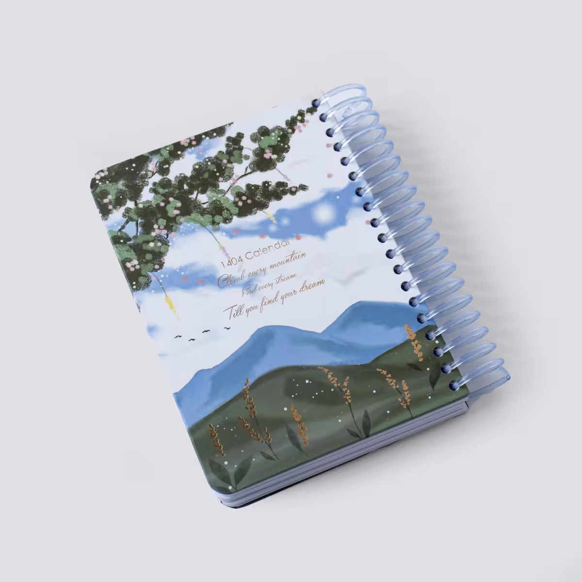 سررسید جیبی 1404 طرح کوه و باد جزیره کتاب (BOOKISLAND)
