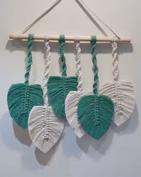 دیوارکوب مکرومه 6 برگ پیچ