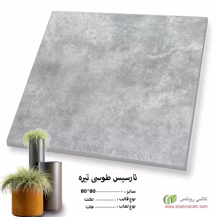 سرامیک نارسیس طوسی تیره 80*80 کاشی روناس