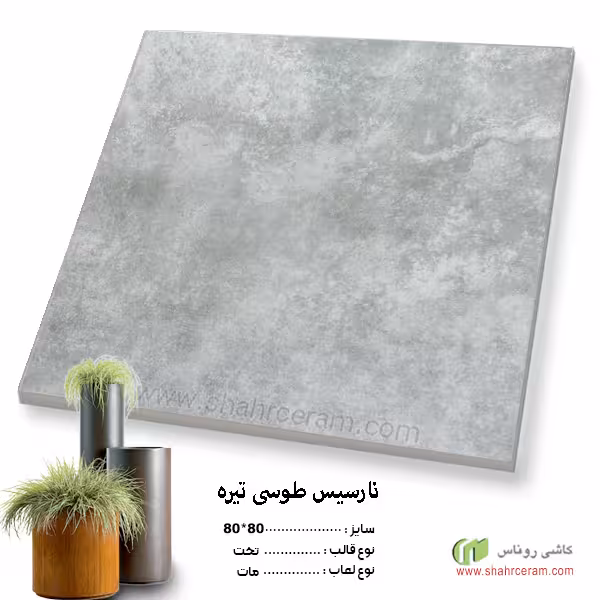 سرامیک نارسیس طوسی تیره 80*80 کاشی روناس