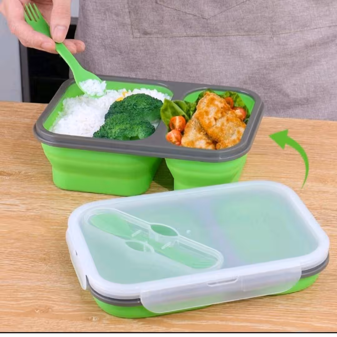 ظرف غذا سیلیکونی تاشو کمپینگ و کوهنوردی در رنگ های مختلف و شیک