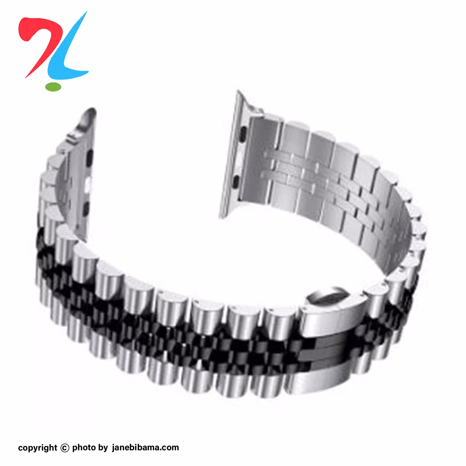 بند اپل واچ رولکسی 5 بید مناسب سایز 42/44/45/49- سیلور مشکی