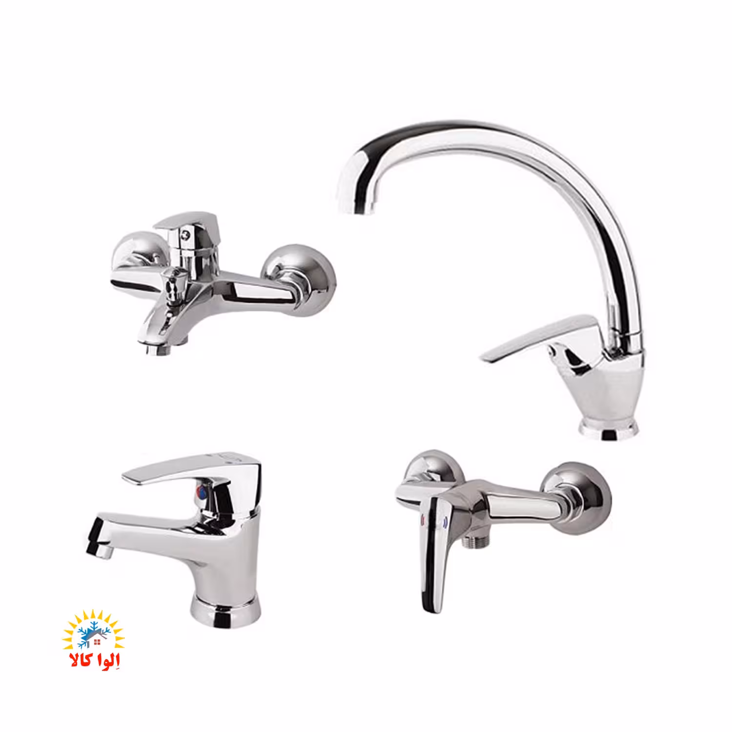 ست شیرآلات شودر مدل اکو کروم