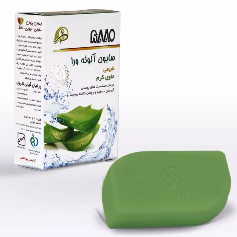 صابون آلوئه ورا  طبیعی حاوی کرم التهاب پوستی، حساسیت پوستی | amazonchi