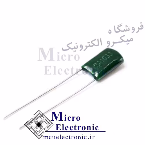 خازن پلی استر 10 نانو فاراد 100 ولت