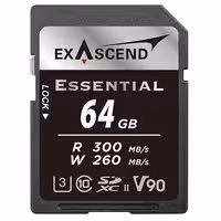 کارت حافظه SD اکساسند Exascend Essential UHS-II SDXC 64GB 300MB/S Memory Card V90