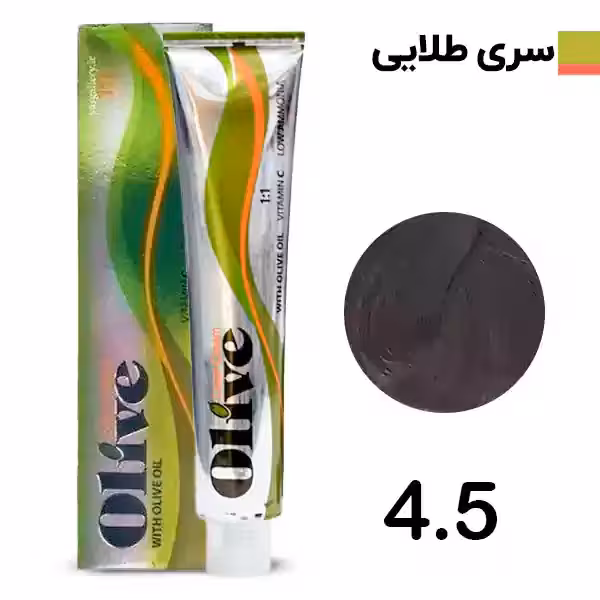 رنگ مو الیو قهوه ای طلایی متوسط olive شماره 4.5