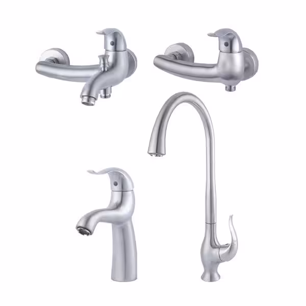 ست شیرآلات راسان مدل اکتاو کروم مات