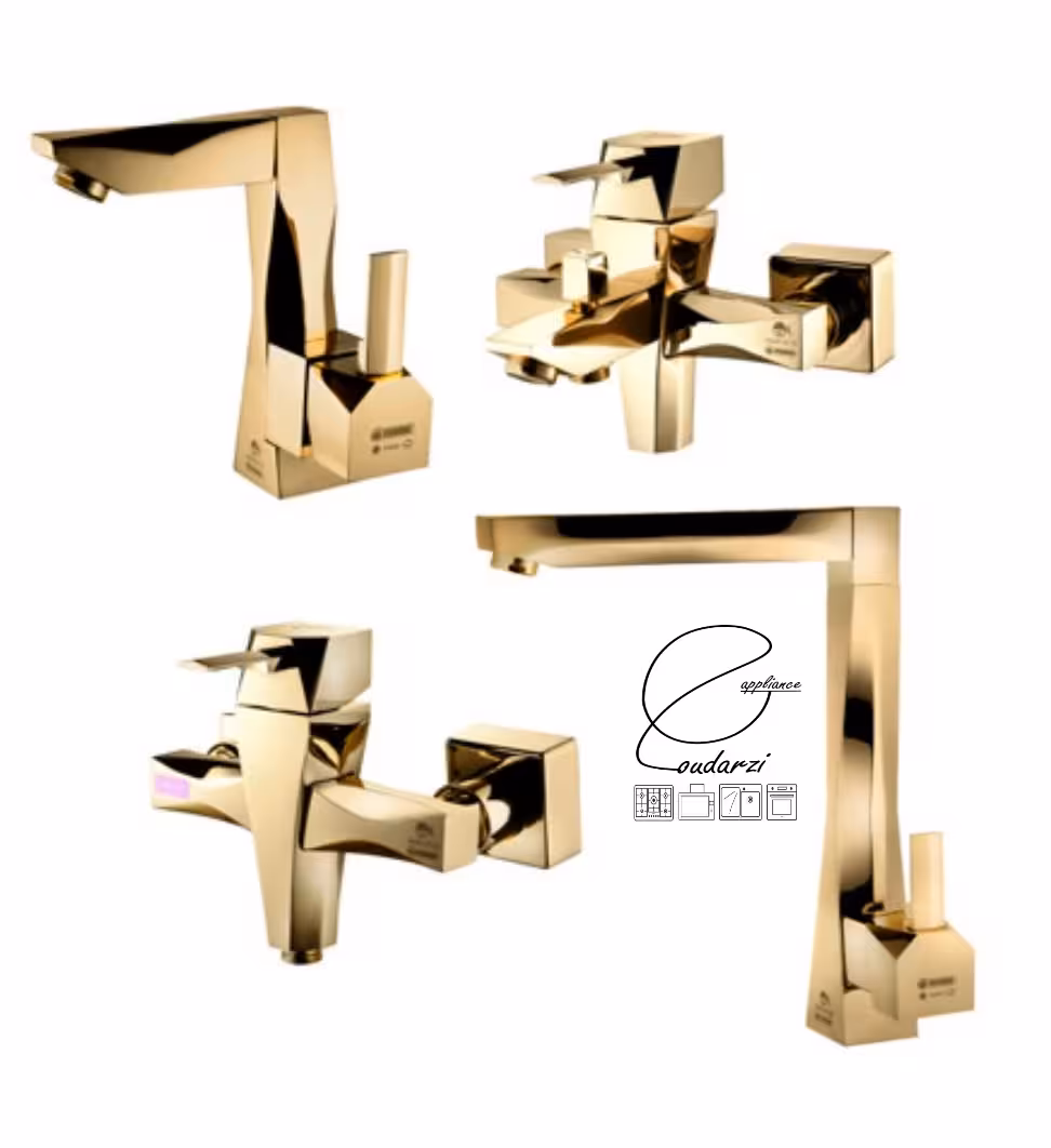 ست شیرآلات درخشان مدل مارکیز گلد