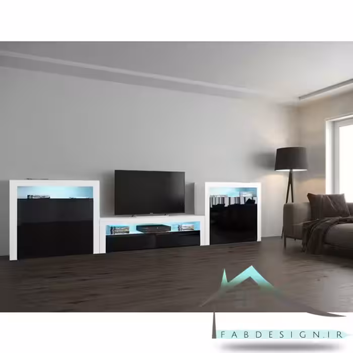 میز تلویزیون هایگلاس دارای باکس مدل WAYFAIR-48