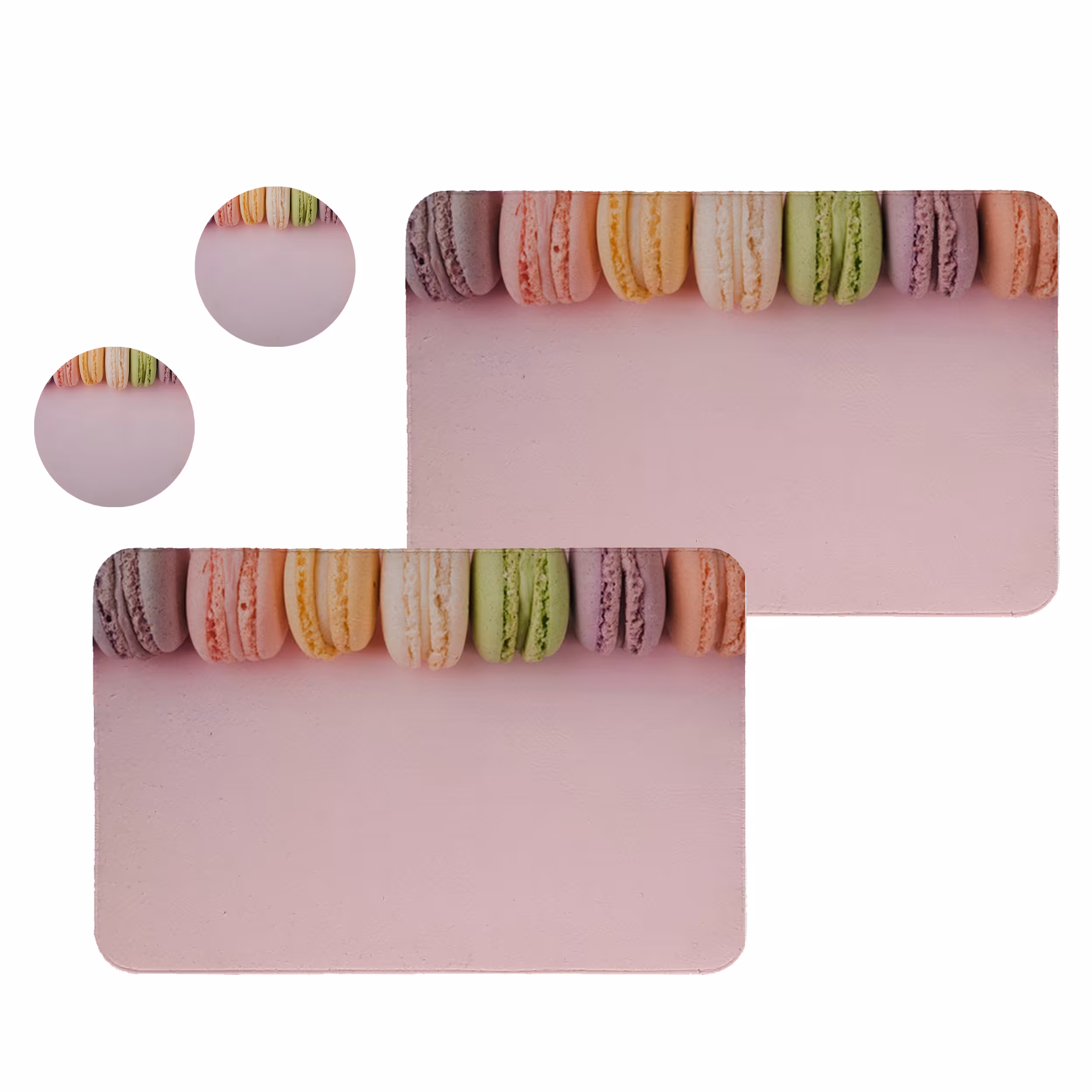 زیربشقابی طرح ماکارون کد 8130 مجموعه 2عددی همراه زیرلیوانی