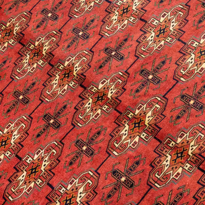 فرش دستبافت  سه و نیم متری مدل ترکمن کد 40.1933