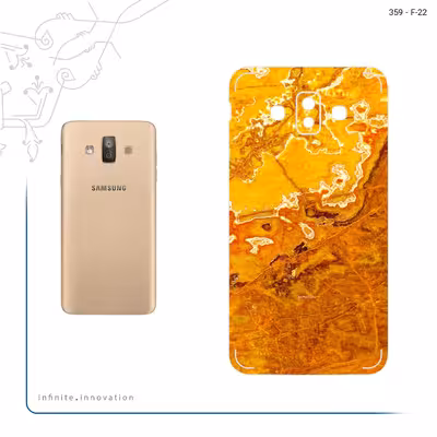 برچسب پوششی ماهوت مدل Gold Marble مناسب برای گوشی موبایل سامسونگ Galaxy J7 Duo