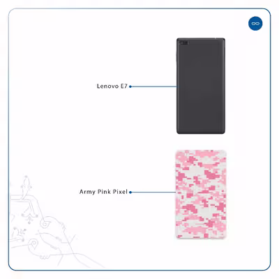 برچسب پوششی ماهوت مدل Army-Pink-pixel مناسب برای تبلت لنوو E7