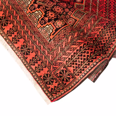 فرش دستبافت دو و نیم متری مدل نقشه بلوچ  کد 34.2804