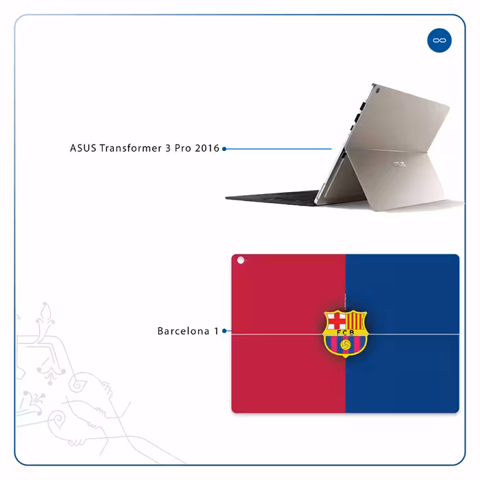 برچسب پوششی ماهوت مدل Barcelona مناسب برای تبلت ایسوس Transformer 3 Pro 2016