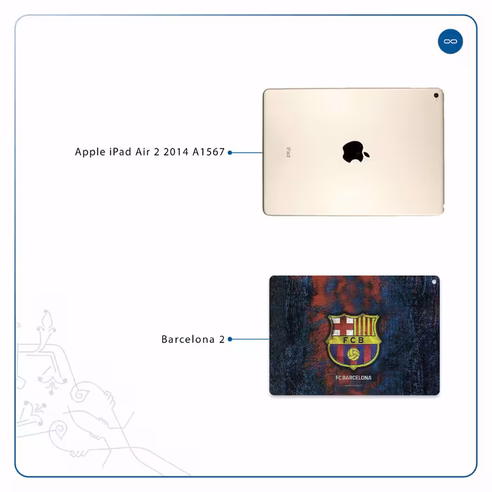 برچسب پوششی ماهوت مدل BARCELONA-2 مناسب برای تبلت اپل iPad Air 2 2014 A1567