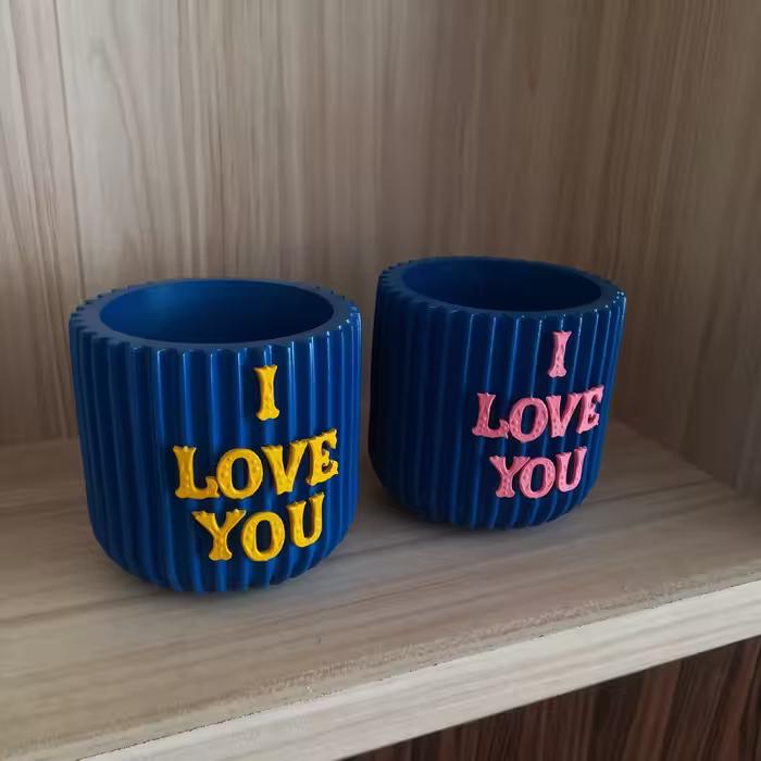 گلدان دکوری مدل iLoveU بسته 2 عددی