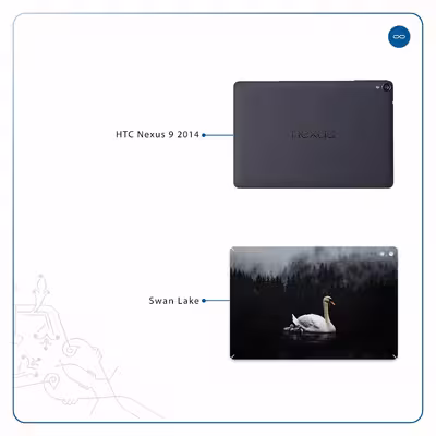 برچسب پوششی ماهوت مدل Swan Lake مناسب برای تبلت اچ تی سی Nexus 9 2014