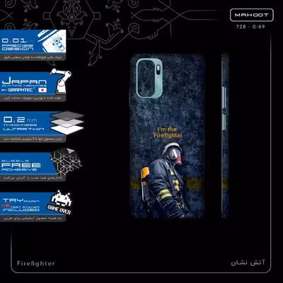 برچسب پوششی ماهوت مدل Firefighter-FullSkin مناسب برای گوشی موبایل شیائومی Redmi Note 10s