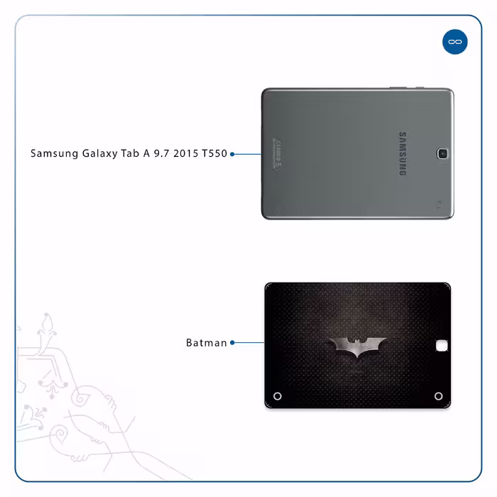 برچسب پوششی ماهوت مدل Batman مناسب برای تبلت سامسونگ Galaxy Tab A 9.7 2015 T550