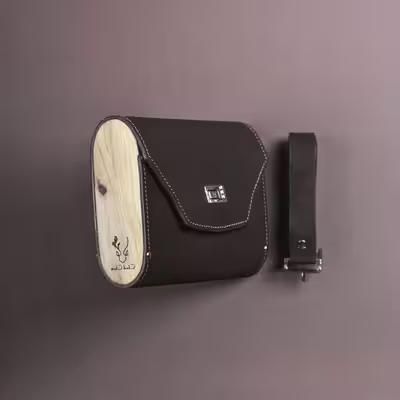 کیف رودوشی چرم و چوب مدل پاروتیا