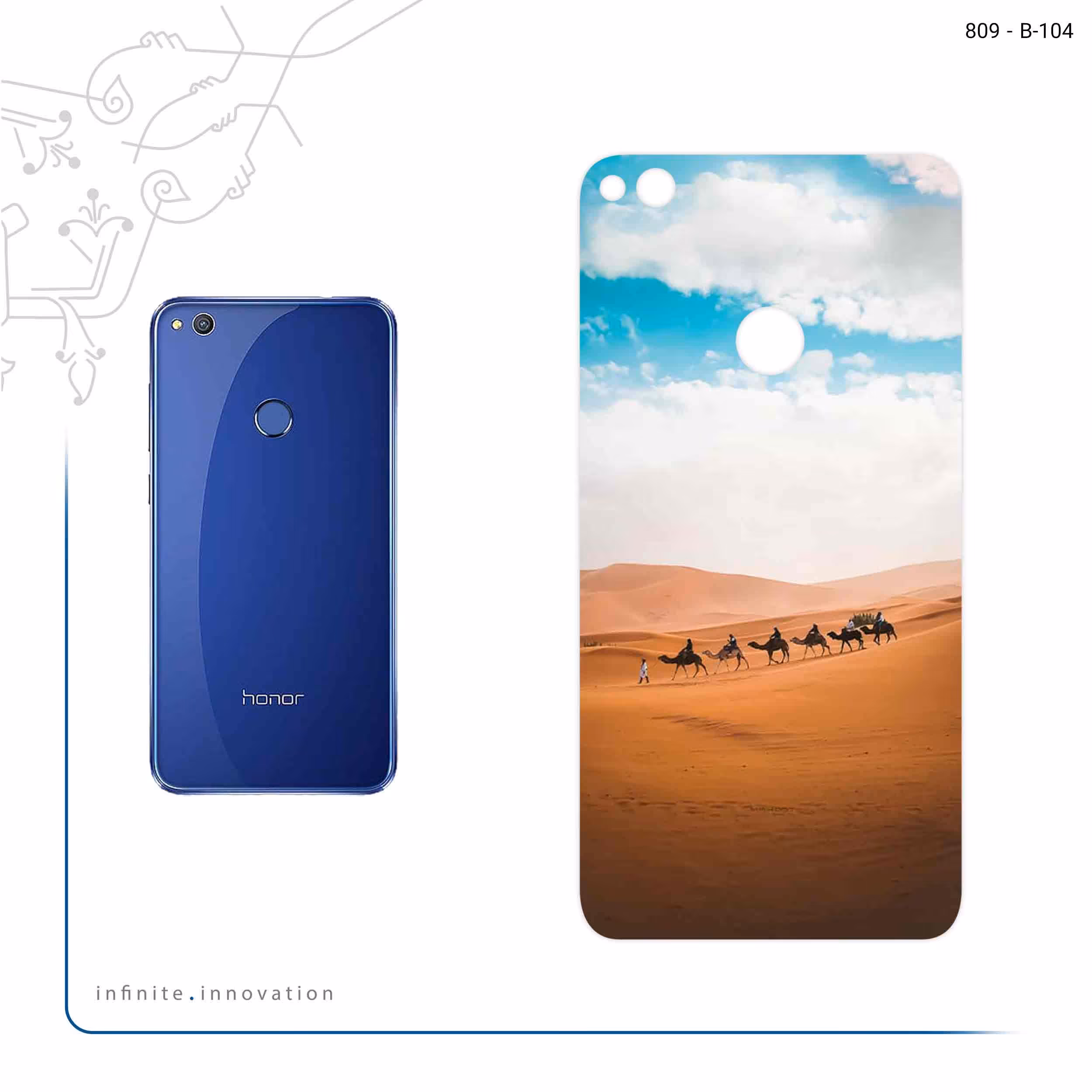 برچسب پوششی ماهوت مدل Camel مناسب برای گوشی موبایل آنر 8 Lite