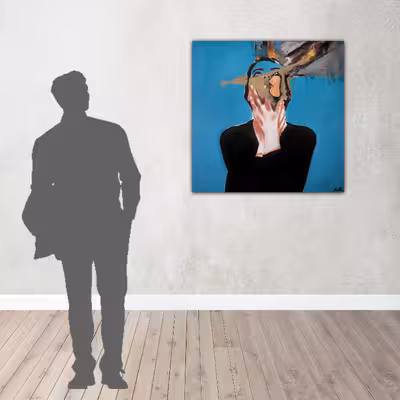 تابلو نقاشی اکریلیک طرح زن کد 018