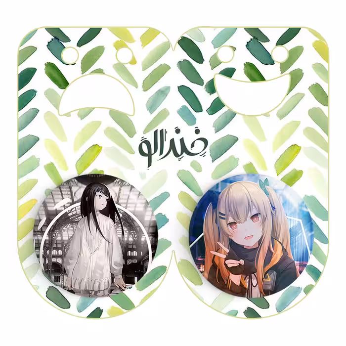 پیکسل خندالو مدل دختر انیمه ای کد 1804918046 مجموعه 2 عددی