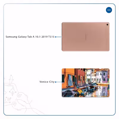 برچسب پوششی ماهوت مدل Venice City مناسب برای تبلت سامسونگ Galaxy Tab A 10.1 2019 T515