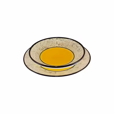 بشقاب سرامیکی مدل پلو و خورشت خوری خورشید کد kh po 12 مجموعه 12 عددی