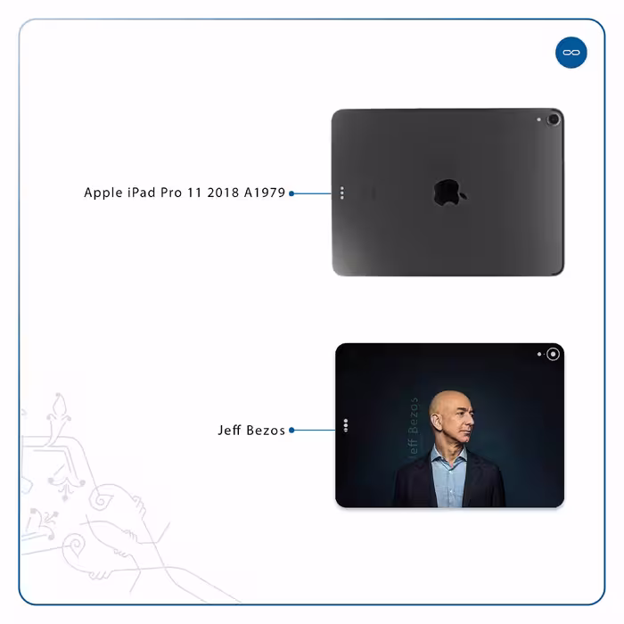 برچسب پوششی ماهوت مدل Jeff Bezos مناسب برای تبلت اپل iPad Pro 11 2018 A1979