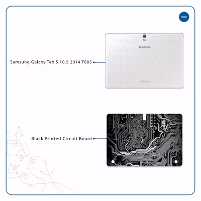 برچسب پوششی ماهوت مدل Black Printed Circuit Board مناسب برای تبلت سامسونگ Galaxy Tab S 10.5 2014 T805