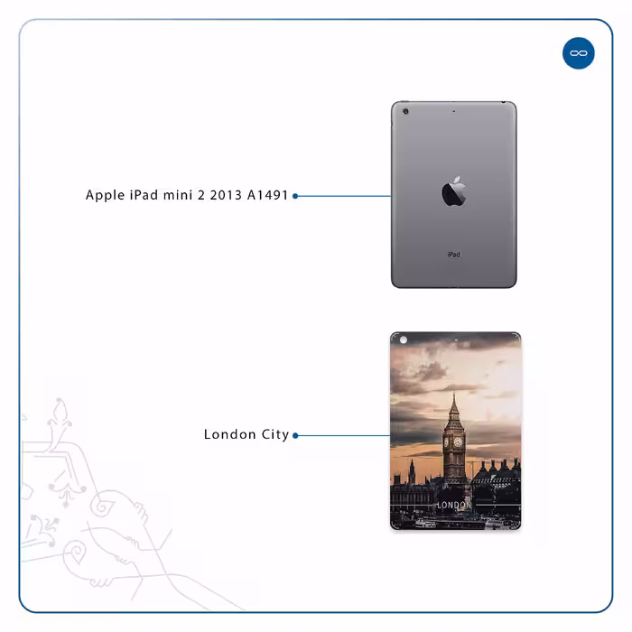 برچسب پوششی ماهوت مدل London City مناسب برای تبلت اپل iPad mini 2 2013 A1491