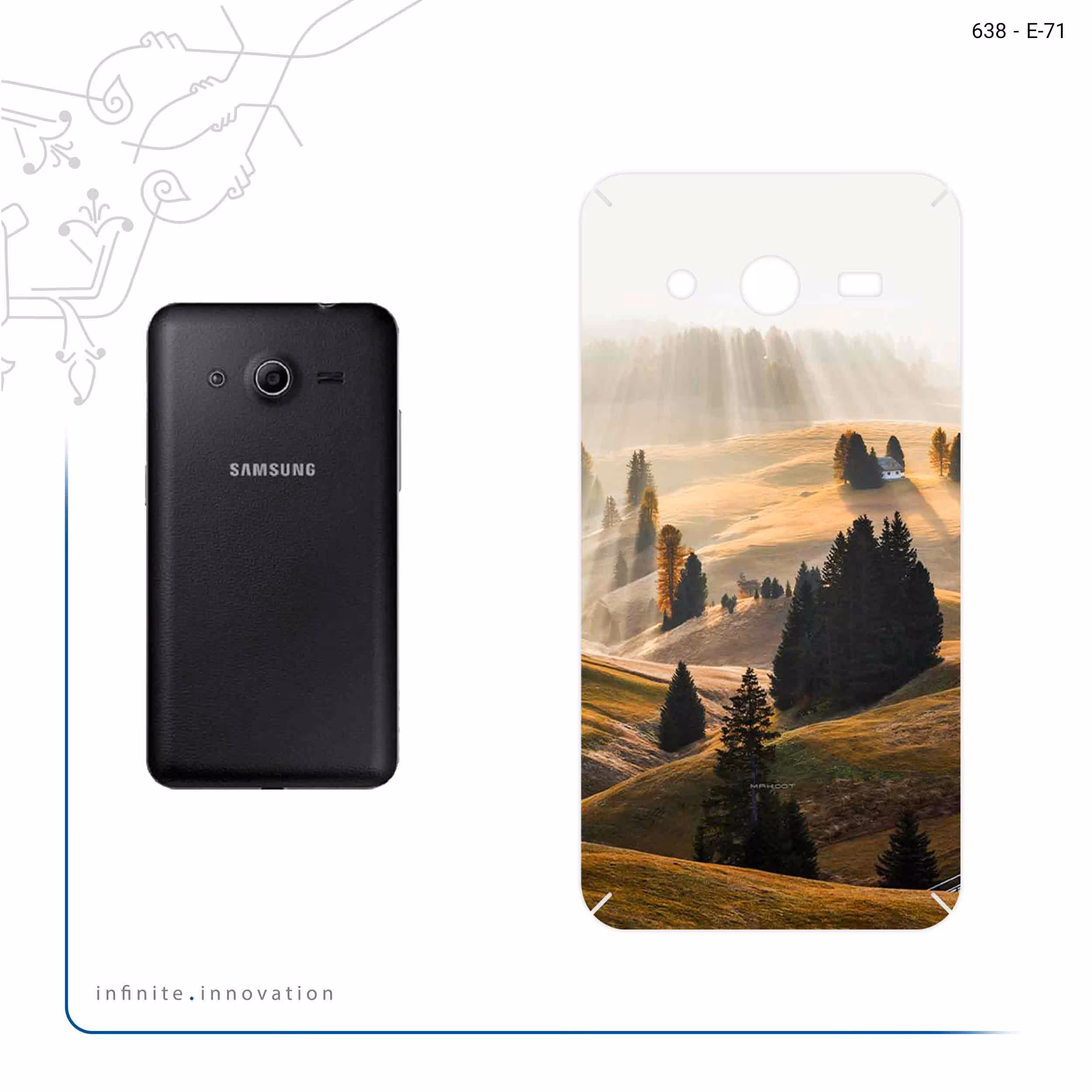 برچسب پوششی ماهوت مدل Foggy Plain مناسب برای گوشی موبایل سامسونگ Galaxy Core 2