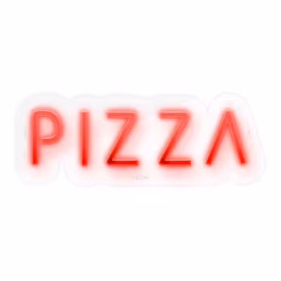 چراغ دیواری نئون دیزاین طرح Pizza-Text_RD