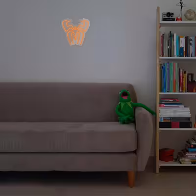 چراغ دیواری نئون دیزاین طرح Spider-GL_ORG