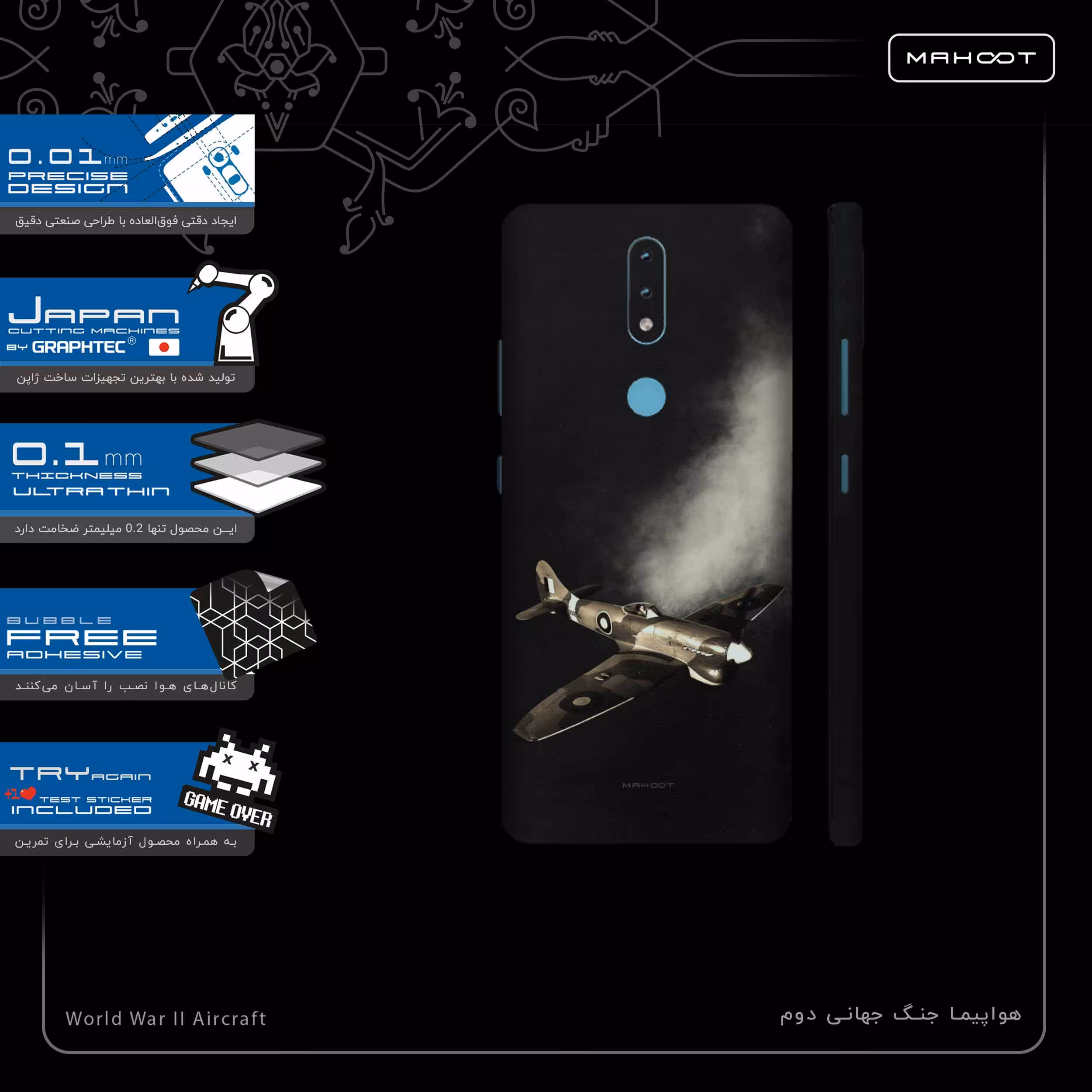 برچسب پوششی ماهوت مدل World-War-II-Aircraft-FullSkin مناسب برای گوشی موبایل نوکیا 2.4
