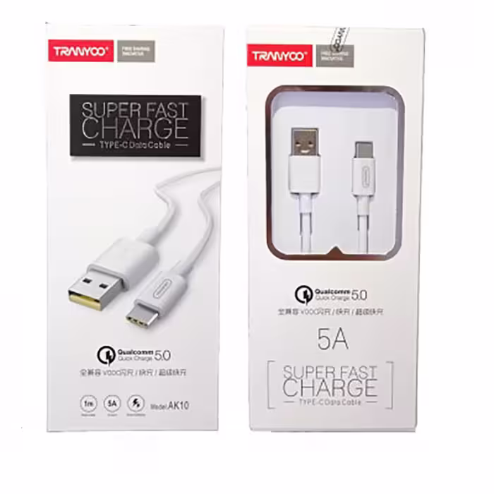 کابل تبدیل USB به USB-C ترانیو مدل AK10 طول 1 متر